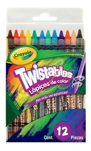 12 Lapices Colores Twistables Crayola Crayones Largos