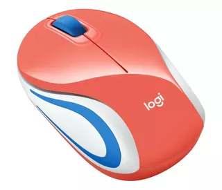 Mouse Logitech M187 Mini Inalambrico Coral 910-005362