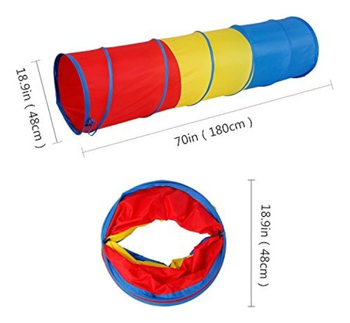 Wer Kids Toy Juega Tunnel Tent 6ft Rainbow Pop Up Juega Tunn