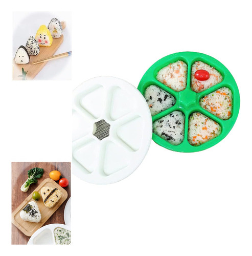 Molde Triangular Para Sushi Diy, Para Hacer Onigiri Con 6 Re
