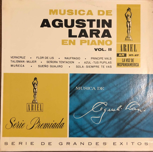 Música De Agustín Lara En Piano Lp Vol. Ii