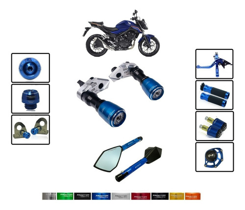 Kit Slider Protetores Procton Racing Honda Cb500f Cb 500f 9p