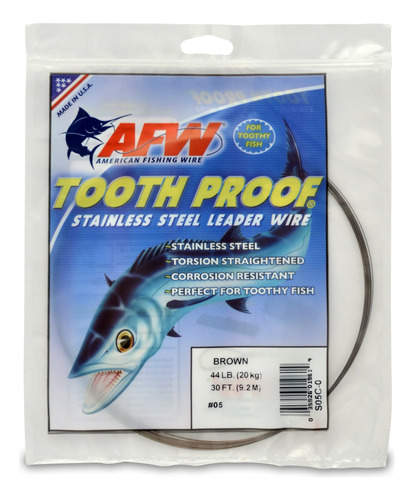 Simple Acero Inoxidable American Fishing Wire Prueba Diente