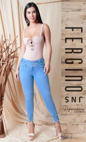 Jeans Fergino Mod 156 Corte Colombiano Levanta Pompas Strech
