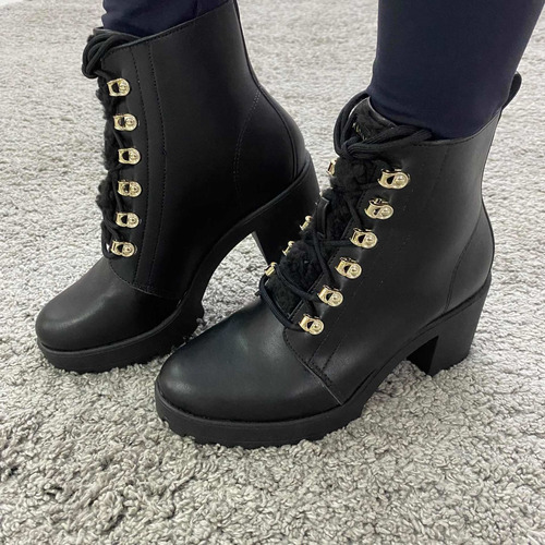 Imagem 3 de 5 de Bota Coturno Ramarim Salto Original Pelo 22-56103 Ano 2022