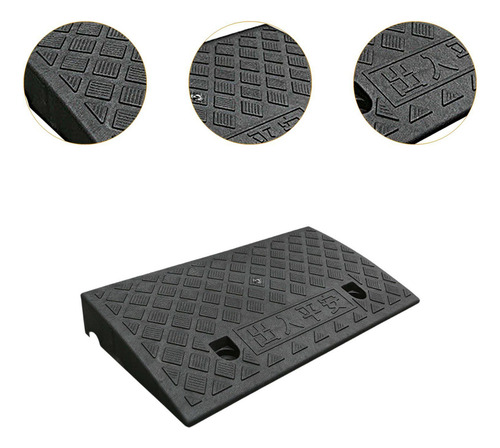 .. Rampa De Entrada Para Vehículos De Coche, Alto 8cm Negro