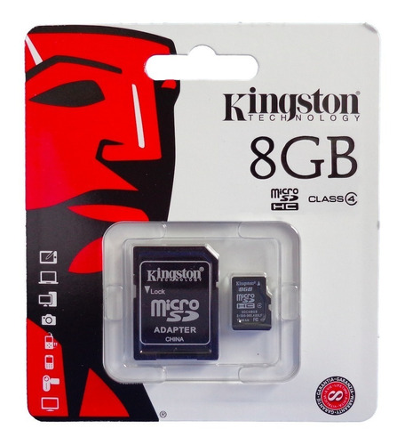  Memoria Microsd 8gb Kingston Clase 4 Original Blister