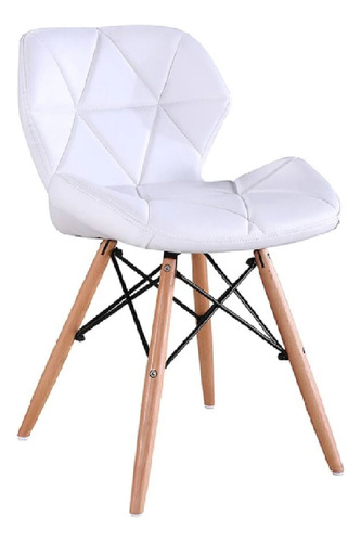 Silla Fija De Diseño Mariposa Con Base De Madera Mobel.art