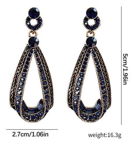 M Pendientes Colgantes Largos Con Forma Diamante Completo V