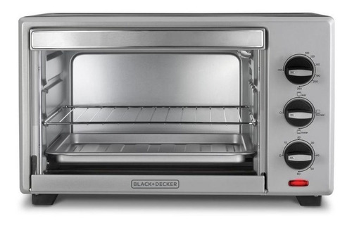 Imagen 1 de 2 de Horno de mesa eléctrico Black+Decker TO3000 30L acero inoxidable 220V