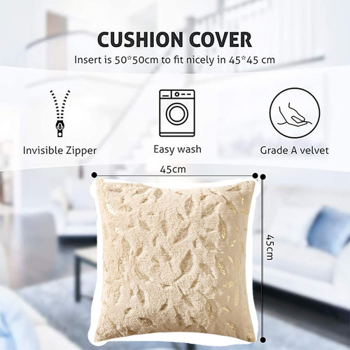 Funda De Almohada Cuadrada Decorativa De 2 Piezas 45 X 45 Cm Blanco