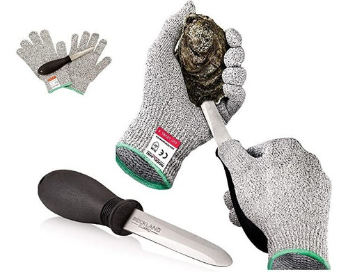 Rockland Guard Oyster Shucking Set- Guantes Resistentes A C