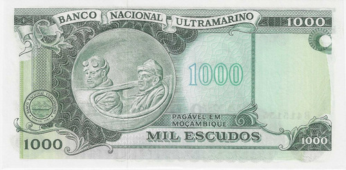 Cédula Moçambique - 1000 Escudos 1972 Fe