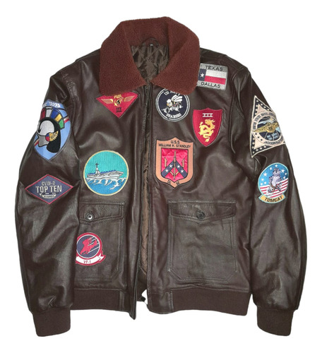 Chaqueta Topgun Cuero Genuino 