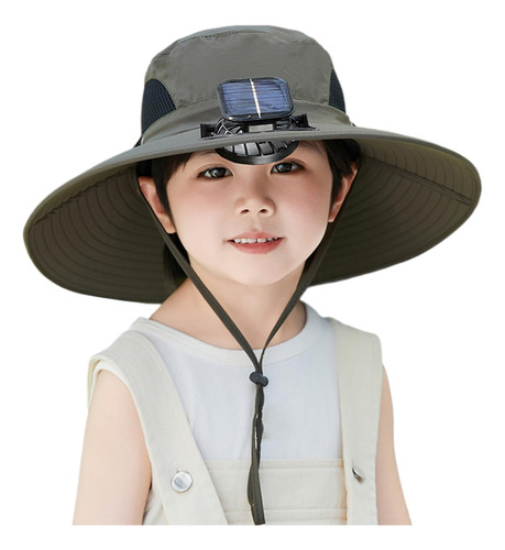 Sombrero Con Ventilador Solar,gorra Para Niños Protección Uv