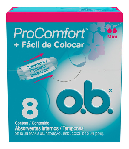Tampón O.B. Procomfort mini 8 u