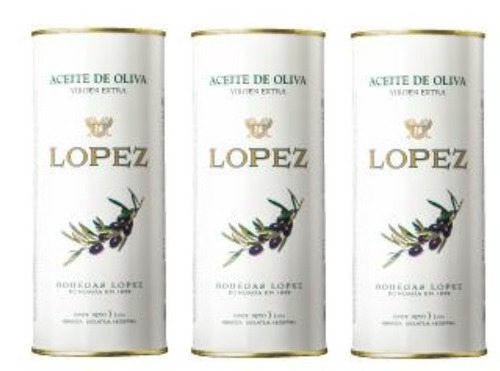 Aceite De Oliva López Pack X 3 X 1 Litro - Envíos