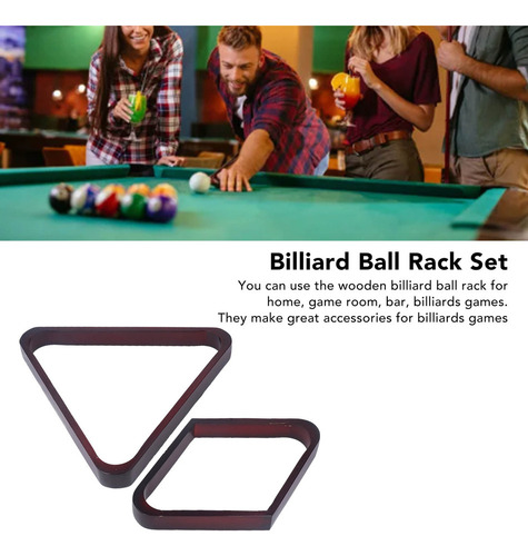 Juego De 9 Estantes De Madera Para Bolas De Billar .