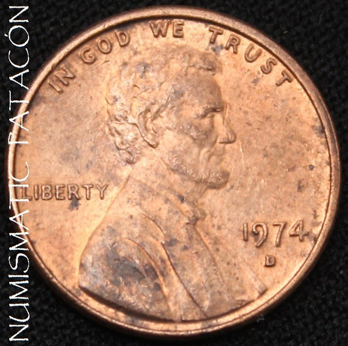 Moneda Usa 1 Cent 1974 D