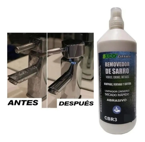 Removedor De Sarro 250ml Vidrio Mampara Griferia Losa Paño