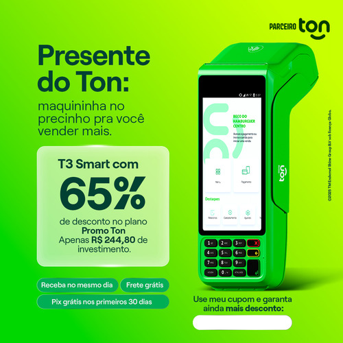 Venda Mais Com A Maquininha Do Ton! Taxas A Partir De