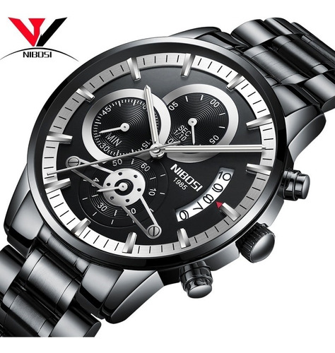 Nibosi Negro Relojes Para Hombres Deportes Relojes De Muñeca