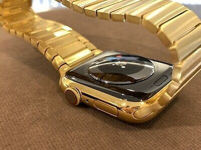 Custom 24k Chapado En Oro De 44mm Apple Watch Serie 6 Dia...