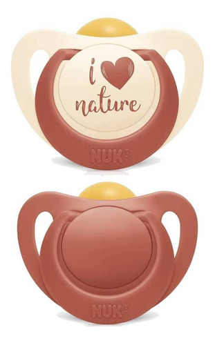 Chupeta Nuk For Nature Bico Latex 0-6 Meses Kit Com 2 Peças