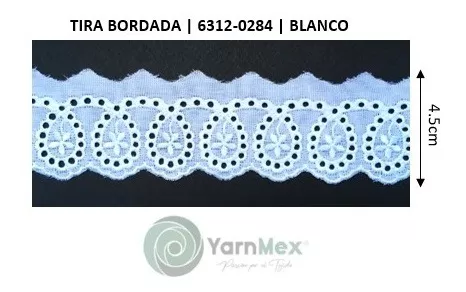 Tira bordada Plisada TBP28368 – Benmar Textil