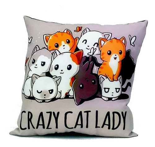 Almohadon Crazy Cat Lady