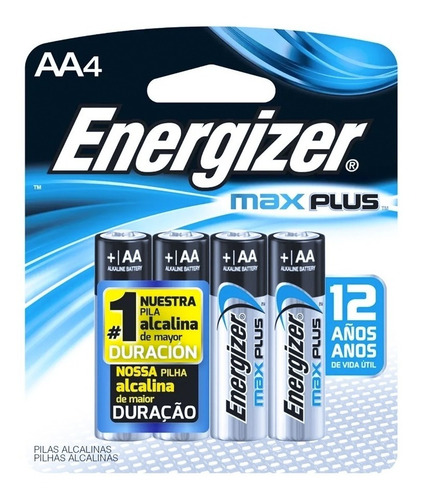 Imagen 9 de 10 de Pilas Energizer Aa Max Plus Alcalina Blister X4 Mas Duracion