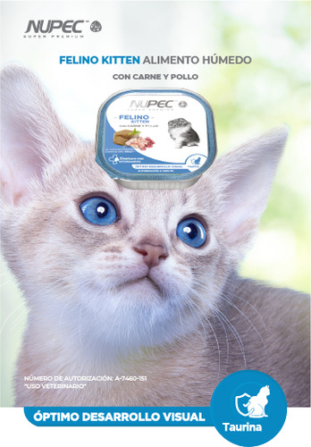 Lata Nupec Felino Kitten 100g | Desarrollo Óseo Y Muscular