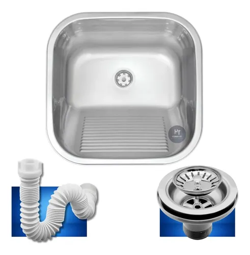 comprar Tanque Lavanderia 40x40x22cm Inox Acetinado Fosco Tecnocuba