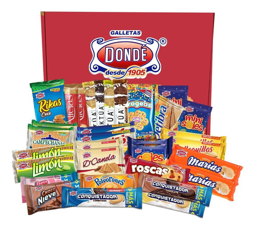 Galletas Dondé, Maletín De Galletas Dulces (32 Piezas)