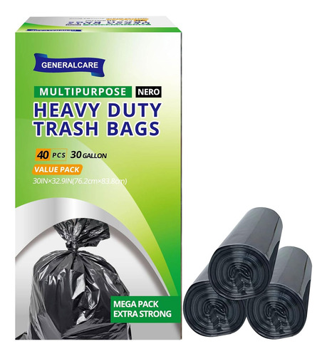 Bolsas De Basura 30 Galones, Resistentes Y Sin Perfume