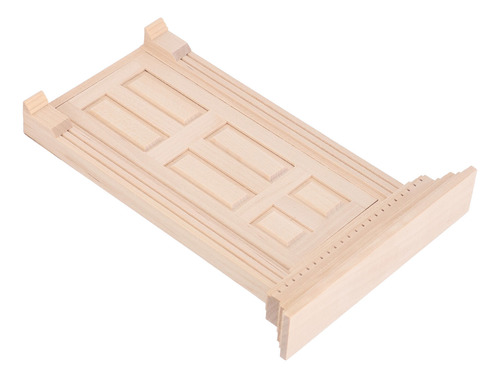 Puerta En Miniatura De Casa De Muñecas 1:12 Con Panel De Mad