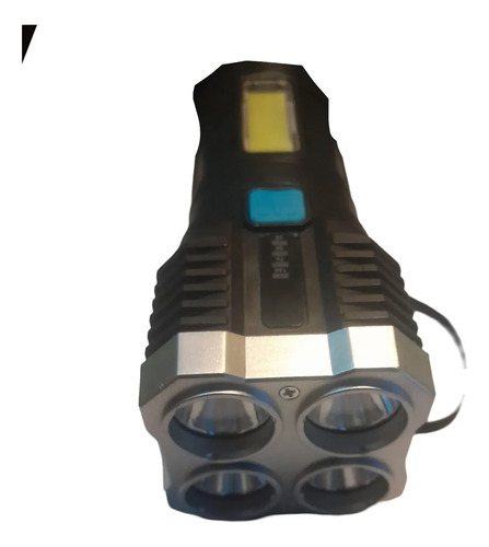 Linterna Led De 4 Luces Con Luz Lateral Cob, Recargable Usb
