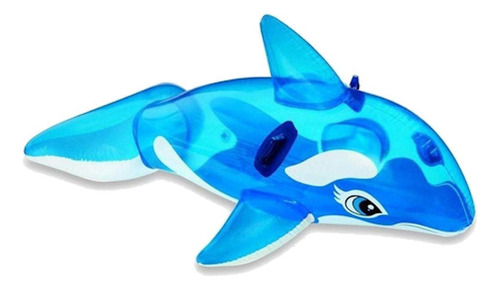Boia Bote Inflável Baleia Azul Transparente Intex - 58523