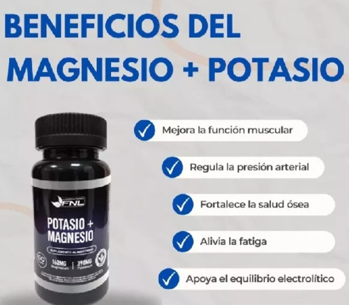Potasio + Magnesio Previene Calambres Y Fatiga 60caps Fnl