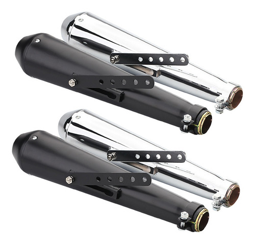 Imagen 2 de 4 de Universal Motocicleta Racer Tubo De Escape Silenciador Tubo