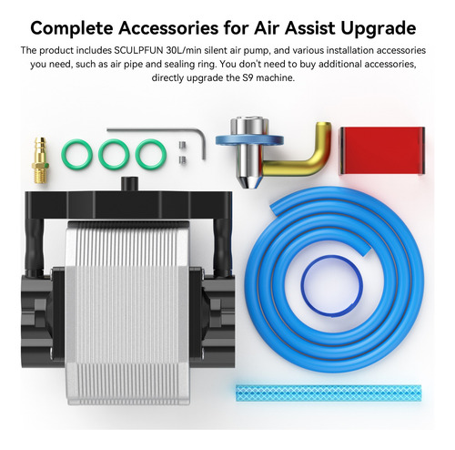 Asistencia De Aire Sculpfun S9 Y Panel Honeycomb Sculpfun