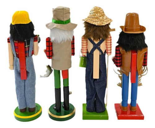 Cascanueces De Madera Decoración Navideña Mesa Vaquero
