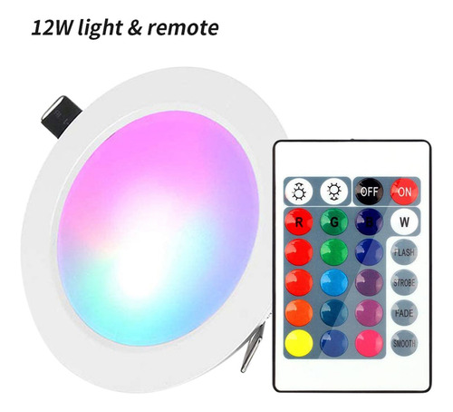 Luz Empotrada Con Control Remoto Regulable Led Empotrado De