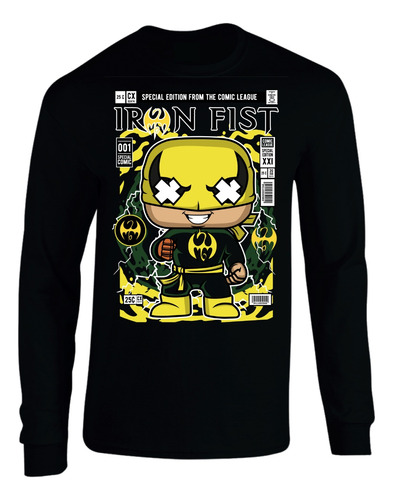 Camiseta Manga Larga Iron Fist Heroes Camibuso Sueter 