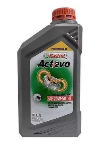 Aceite Moto Actevo 4t 10w-40 Part Syn 1lt Castrol