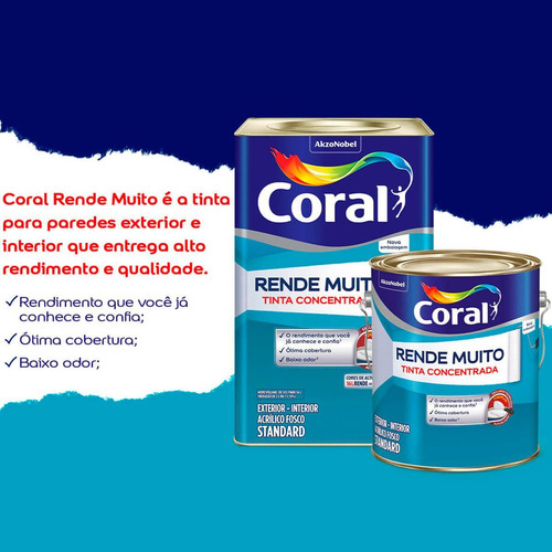 Tinta Latex Coral Rende Muito 16l Cromo Suave