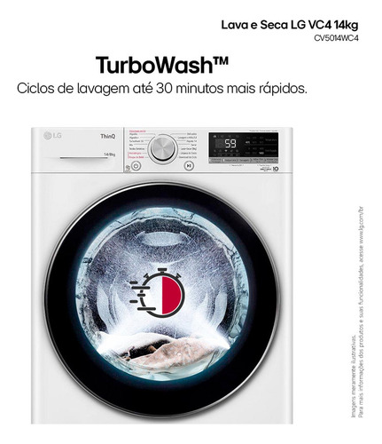 Lava & Seca 14 Kg LG Smart Com Inteligência Artificial Aidd