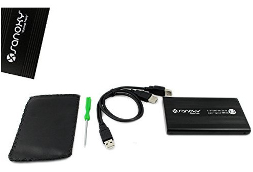 Sanoxy 2.5 pulgada Usb 2.0 sata Disco Duro Hdd Case Negro _