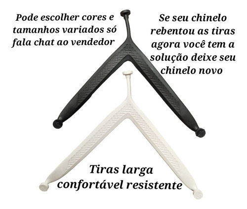 5 Par Correia Para Chinelo Asa Delta Serve Em Havaianas Powe Branco 2 Cm 4142 Cm