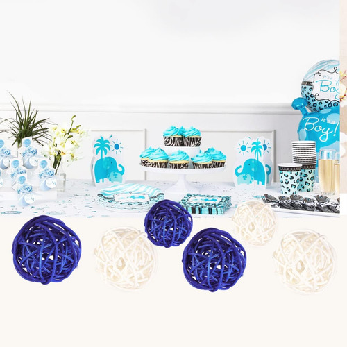 Villcase Bolas Decorativas De Ratán, 15 Bolas De Mimbre De R